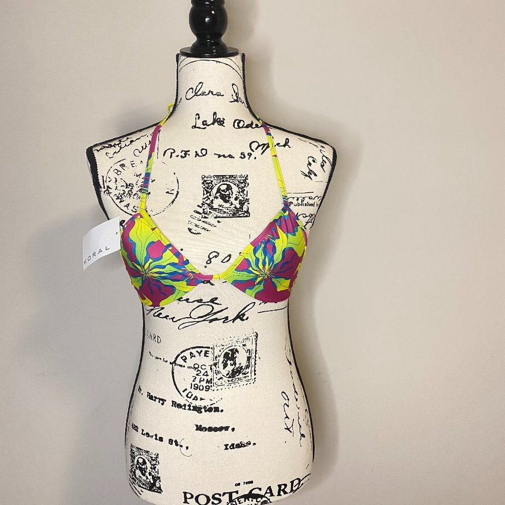 Koral Swimwear Bikini swim top NWT Sz M